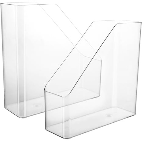 STARVAST Lot de 3 porte-revues élégants et modernes pour cahiers, magazines et dossiers jusqu'au format A4/C4, transparents