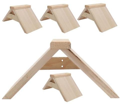 Mobestech 5pcs Solid Wood Pigeon Perch Bird Stand Pigeon Supplies for Home Aviary and Wood Stand for Pet Birds