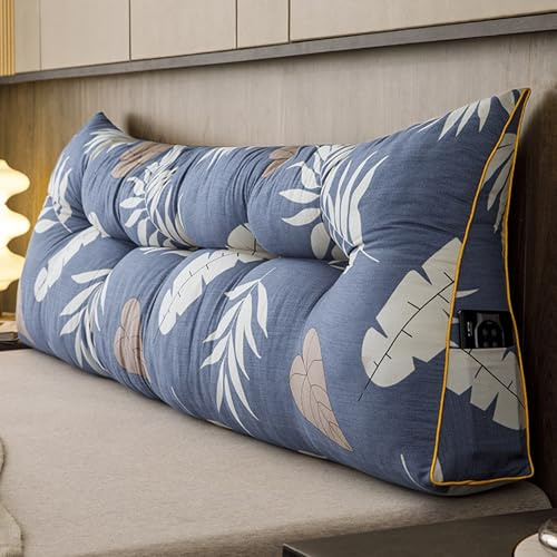 XIEMINLE Kil korsryggskudde, lyxiga huvudgavel kuddar för läsning och vila, tvättbar dagbädd triangel stödkudde, mjuk midja ryggstöd kuddar (150 × 50 × 15 cm, stil 4)