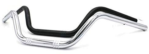 Guidon universel pour moto de hauteur élevée Drag Bar Cruiser Chopper Bobber avec barre de 7/8 pouces 22 mm (Chrome)