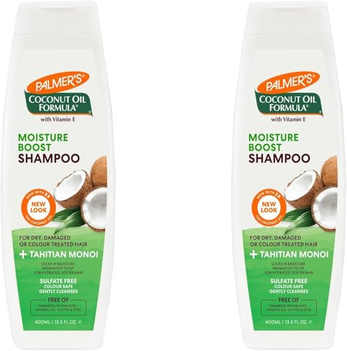 Palmer Coconut Oil Moisture Boost Shampoo 400ml pack of 2