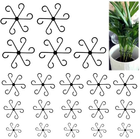 Mineup 20 Pièces 4 Tailles Supports De Plantes Réutilisables, Attache Plante Grimpante Accroche, Clips De Support pour Plantes Attache pour Plantes Monstera, Fleurs, Hortensias, Roses, Tomates