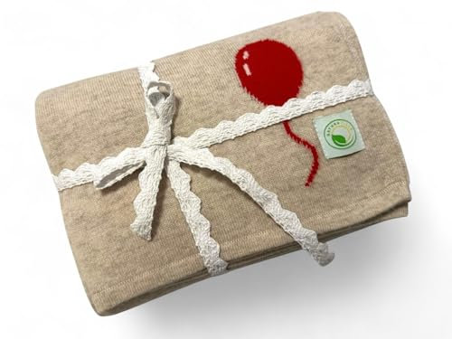 Natureville Merino Wolle Kaschmir Babydecke - Kleinkind Unisex Wolldecken - 4-Jahreszeiten Puckdecke - Erstausstattung für Neugeborene - Geschenke zur Geburt - Beige - 100 x 135 cm