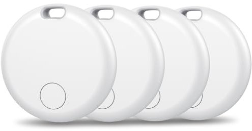 Air Tag Schlüsselfinder, Air Tracker Tag Kompatibel mit Apple Wo ist? APP (Nur iOS), Koffer Tracker für Gepäck/Taschen/Key, Batterielebensdauer EIN Jahr, IP67 wasserdicht(4er Pack)