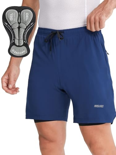 ARSUXEO Vadderade cykelshorts med lös passform för män cykelshorts mountainbike shorts