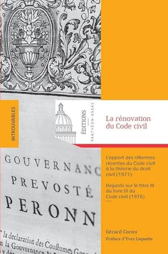 LA RENOVATION DU CODE CIVIL