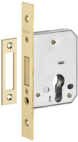 THIRARD - Boîtier de Serrure Encastrable à Cylindre - Porte d'Entrée - Axe 40 mm - Bouts Carrés - Pêne Dormant Seul - Coffre Acier Embouti - Têtière Acier - Gâche Plate - Gris