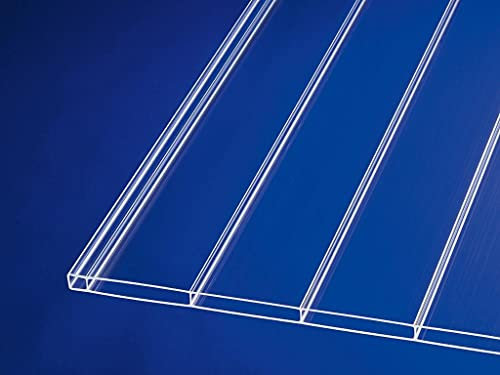 Acryl-Stegplatten 16mm uv-lichtdurchlässig, klar, 64mm Stegabstand, No Drop Beschichtung (B x T) 980mm x 2500mm