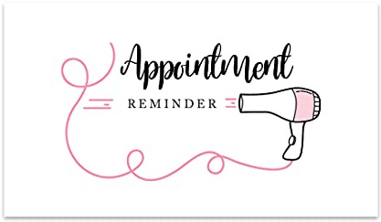 Andaz Press Hair Salon Appointment Business Cards for Hair Salon, Client Reminder, Beauty Parlor, Beauty Salon, Hairstyling, Hairdressing, Haircut, Cosmetologists Bulk 100 Cards, 2 x 3.5-Inch