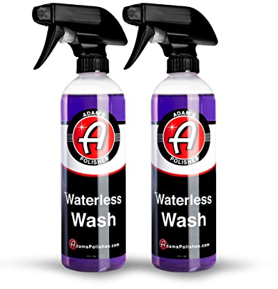 Adam's Polishes Waterless Wash - Car Cleaning Spray for Detailing | Safe Ultra Slick Lubricating Formula for Car, Boat, Motorcycle, RV | No Garden Hose, Wash Soap, or Foam Cannon Needed - Pack of 2