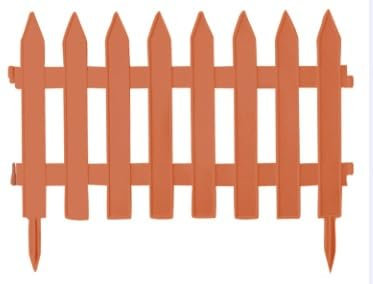 Gartenzaun Zierzaun Beeteinfassung L 322 cm - H 35 cm - Friesenzaun - Lattenzaun - Zaun für Gartenbeet - Beetumrandung