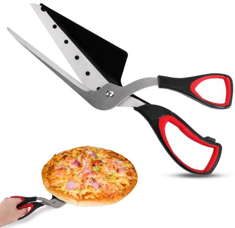 TNOMSNO Pizzaschere - Multifunktionale Küchenschere für Crepes, Torten und Pizzen, Einfach zu Verwenden und zu Reinigen, 27.5 cm