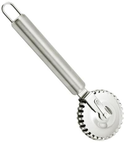 COMFOLIVING Pastry Cutter Roller Tool, Kitchen Dough Cutting Tool - Stainless Steel Dumpling Pastry Wheel - Delicate Kitchen Cutter Non-Corrosive Fluted Baking Tools for Pies