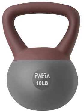 PAETA Soft Kettlebell for Home Gym – Anti-Slip Grip & Wide Handle Design, Soft-Sided Cushioned Base Kettlebell, Soft Kettlebell set for Strength Training - Ideal for Men, Women, 10lbs Red