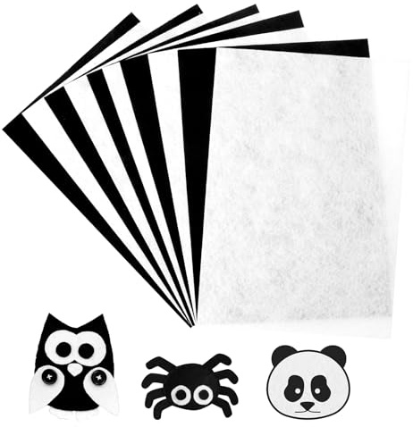 ZMDMAH 10 Piezas de Fieltro Rígido, Fieltro de 2 mm 20 x 30 cm de Grosor de Fieltro para Manualidades, 2 Colores Fieltro para Manualidades Costura Proyectos de Bricolaje