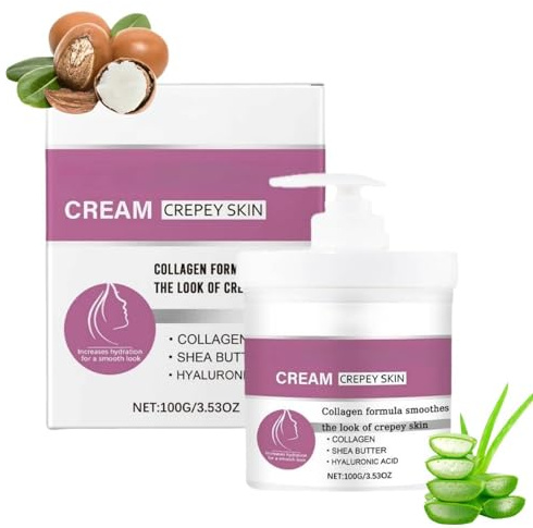 Crepey Skin Repair Treatment,Crepey Skin Cream,Cream for Crepey Skin Wrinkle Smoothing,Body Lotion for Crepey Skin,Crepey Skin on Arms,Elasticity Pumps Saggy Skin for Body,Neck,Hands,Face