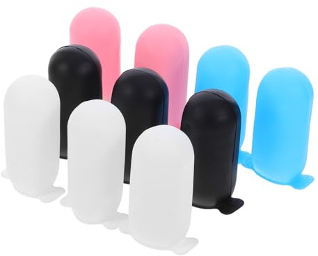 BEBEMOKO 10 pièces Manchons Silicone Élastiques Anti-fuite pour Bouteilles de Voyage Protection Réutilisable pour Articles de Toilette Shampooing Lotion Conditioner