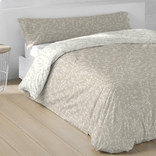 LEBENGOOD Juego de Funda Nórdica 50% Algodón para Cama 90x190/200 con 1 Funda Almohada y 1 Funda de Edredón Colcha Sábana. Juego de Ropa Cama (F.Elsio Arena 90)