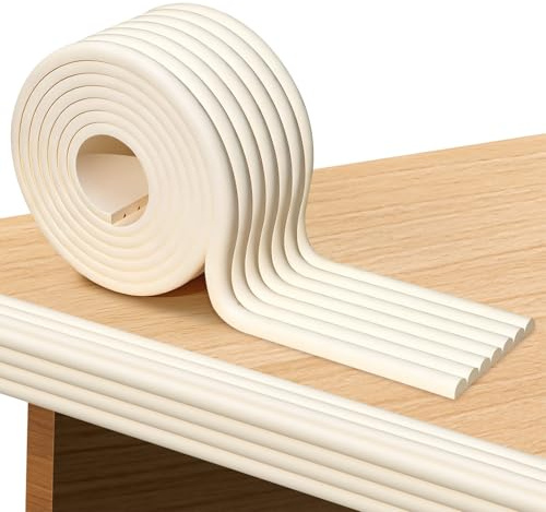 Vlecexs Paraspigoli per Bambini, Protezioni per Bordi, Universale Rouleau de Mousse 200cmx80mmx8mm Multiuso Schiuma Anti Collisione Sicurezza dei Vostri Bambini e Neonati, Paraspigolo Angolari Bambini