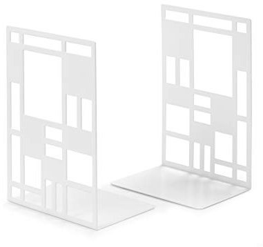 Book Ends, Bookends, Bookends Heavy Duty, Book Ends for Book Shelves, Decorative Metal Book Stopper (1 Pair) for Bookworms Gifts, Abstract Desgin Book Dividers Holders Stand for Office, Library