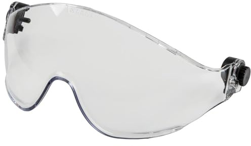 Klein Tools VISORCLR Clear Visor for Hard Hat and Safety Helmet, Low Profile, Impact Rated, Anti Fog, Scratch Resistant, Flip-Up, UV Protection