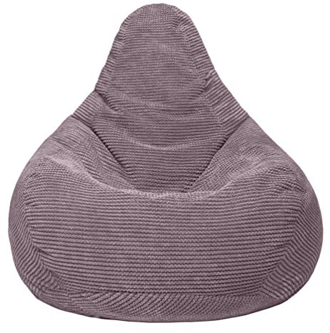 Loft 25 sitzsack Cord – Gaming sitzsack mit füllung, Komfortabler Bean Bag, sitzsack Erwachsene mit hohem Rücken,sitzsäcke,Bean Bag Chair Ergonomisches Design (Mink, Sitzsack)
