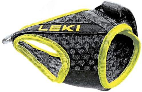 LEKI Unisex Adult Trigger Shark Frame Strap MESH, nero-giallo, S-M-L
