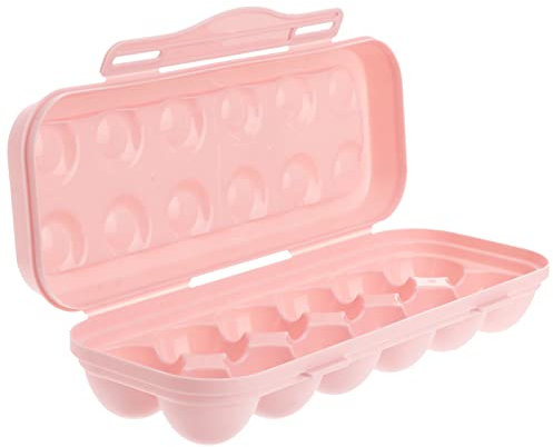 Housoutil 2 Stücke Eierbox Kunststoff Kühlschrank Aufbewahrungsbox Eierbehälter Eier Plastik Box Eierkarton 12 Gitter Eier Vorratsdose Eier Aufbewahrung wiederverwendbar Eiereinsatz Organizer