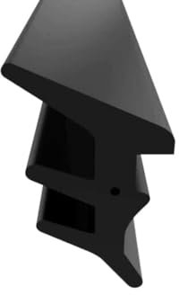 Junta de cristal de PVC universal, paquete de 10 m. Borde de enclavamiento solo presión para ventanas y balcones y accesorios. Contra corrientes de aire ahorra costes de calefacción. (2 mm, negro)
