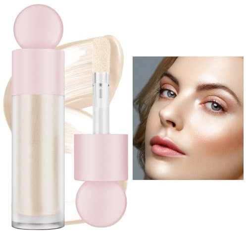 Highlighter Hydratant Brighten, Luminateur Liquide Longue Durée Smooth Shimmer, Bronzer Contour Stick Facile à Utiliser, Maquillage pour Visage Corps Pommettes Glow