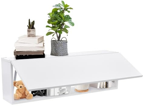 Generisch Hängeschrank Für Küche, Holzregal Hängend, Hängeschrank Schrank 100 X 20 X 33,4 cm cm Küchen-Klapphängeschrank Für Bad, Flur, Wohnzimmer Wandschrank