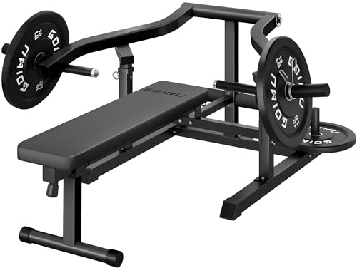 GOIMU Chest Press Machine, Z1-PRO Weight Bench Press Machine with Independent Arms, Adjustable Flat Incline Bench Press for Chest, AB Workout Home Gym Equipment (Black Bench Only)