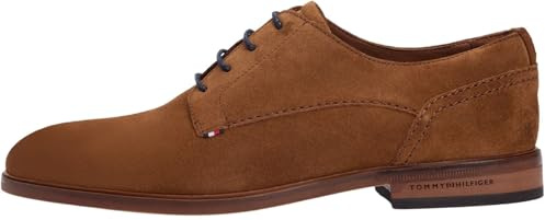 Tommy Hilfiger Hilfiger Suede Dress Shoe FM0FM05776 Chaussures Derby pour Homme, Marron (Coconut Grove), 44