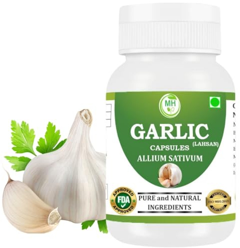 Odourless Garlic Capsules 500mg | Allium Sativum | 60 Vegan Capsules | Deodorised Garlic Extract for Immune & Heart Health Support | Plant-Based, GMO Free | Traditional Herb | Morsan Healthcare