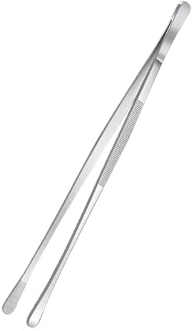 MINAOLULUS Pinzas para Freír y Barbacoa de Acero Inoxidable 304, 30 CM, Herramienta de Cocina Profesional para Servir y Manipular Alimentos en Parrilla y Mesa