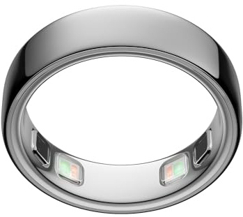 Oura Ring 5 Smart Wearable - Silver - Size 8 - Fitness & Sleep Tracker