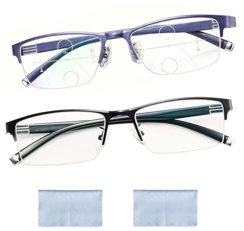 Toimveok 2 Pcs Gafas Autograduables Inteligentes Gafas Presbicia, Con 2 Paños Protección Contra La Luz Azul Doble Función Para Visión De Cerca Y De Lejos Adecuadas Ajuste Automático Enfoque
