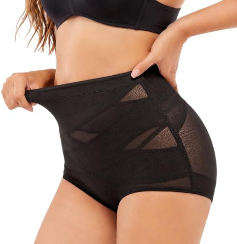 NuCamper Culotte Gainante Femme Ventre Plat Gaine Amincissante Taille Haute | Invisible Slip Gainant Culottes Sculptantes Panty sans Couture Shorty Anti Frottement Minceur Shapewear Slips pour Postpartum