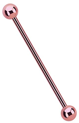 Industrial, Intimate, Ear Piercing 316L Steel Rod 1,6 X 35 MM Pink