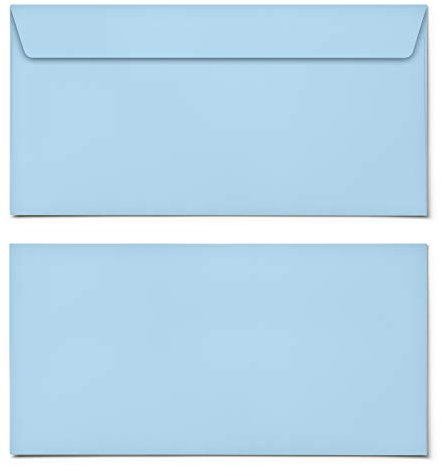 (100 x) Briefumschläge DIN-Lang - Blau Briefumschlag Kuvert Briefkuvert Umschlag