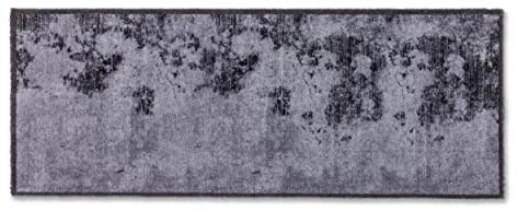 Fußmatte innen rutschfest - Beton grau 50x130 cm - Schmutzfangmatte waschbar und pflegeleicht - Felicido Sauberlaufmatte Eingang, Flur, Haustür