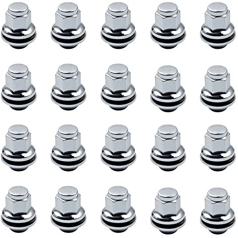 maXpeedingrods Satz mit 20 Alu-Radmuttern, M12 x 1,5 Radmuttern mit Sicherungsring für Jaguar X-TYPE/F-TYPE X152 Cabrio 3.0 S AWD 3-80-PS