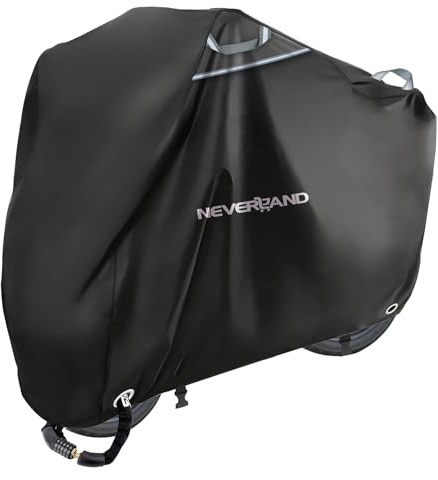 NEVERLAND Housse de protection imperméable pour moto, moto, moto, scooter, Oxford 300D, housse de moto, résistante à la poussière, pluie, feuilles, 245 x 105 x 125 cm