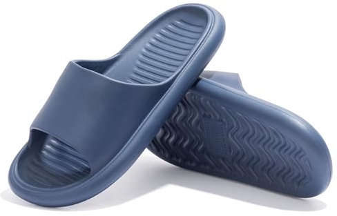 The Essentials Wardrobe Mens TEW Sliders - Navy - UK-9