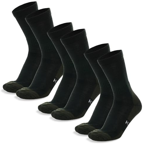Merino.tech 3 Paires Chaussette Laine Merinos Homme et Femme | Respirant, Laine Merinos Anti-Odeur, Semelle Rembourree, Anti-Humidite, Ideal pour la Randonnee, Trekking, Plein Air