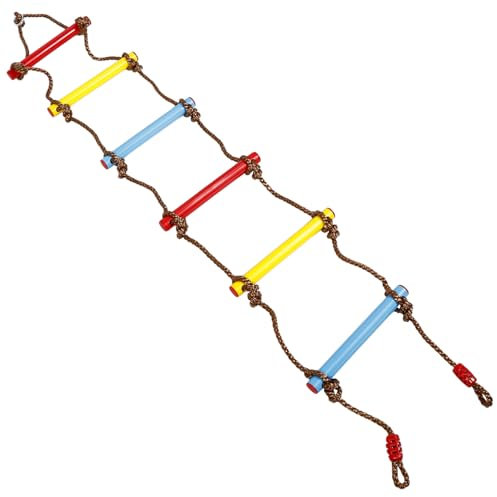 Générique Échelle de Corde Ajustable pour Garçon Fille Équipement de Jeu Extérieur et Intérieur Escalade Sécurisé PE pour Développer