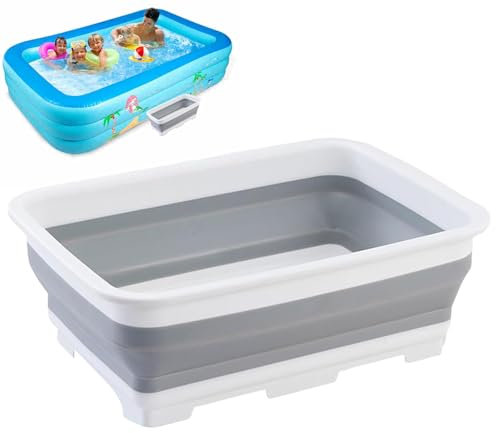 Pool Foot Tub, Foot Bath Bowl, Non-Slip Foldable Foot Bath for Pools, Pool Accessories, Foot Tub for Pool, Portable Foldable Foot Tub, Portable Foot Tray for Ground Pool Accessories, Keep Water