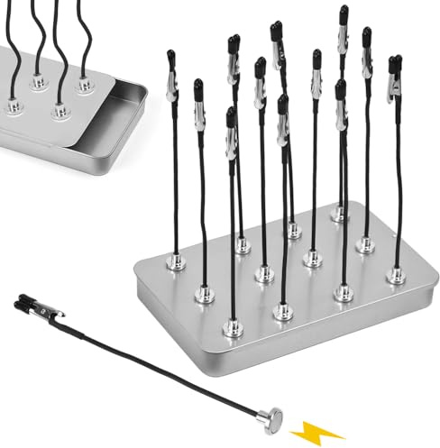 Fuhesgu 12 uds Pinzas de Cocodrilo de Tercera Mano Flexibles 360° Soporte soldador Estaño Tercera Mano con Pinzas de Cocodrilo con Iman y Base para Pintar Piezas de Maqueta Modelismo Pintura de Modelo