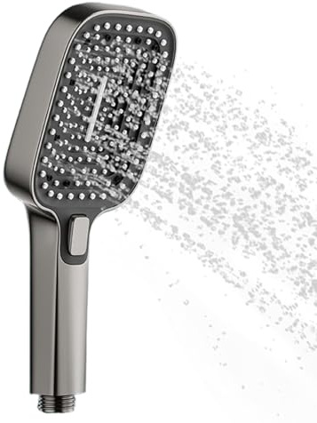 Yulokdwi Alcachofa De Ducha Alta Presión,Alcachofa De Ducha Cuadrada Lluvia Con De Mano - Accesorios Baño Con Múltiples Modos Para Hotel Apartamento Bañera Dormitorio Niños Adultos Mascotas