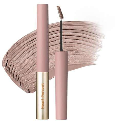 Heart Percent Dote On Mood Fake-Up Browcara, Waterproof Volumizing Long-Lasting Brow Pencil, Fast Fix Ultra-Fine Eyebrow Color Mascara, Cruelty Free, Vegan, 16g, 04. Ash Pink